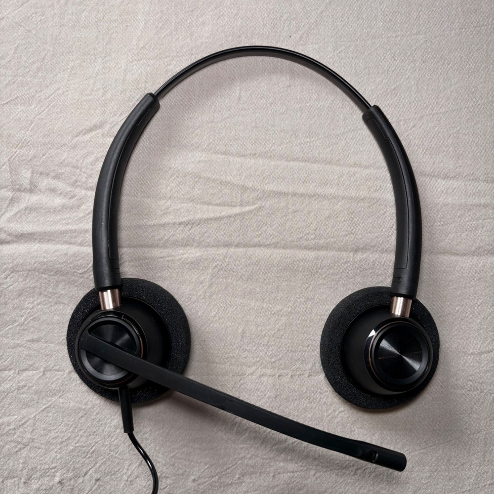 Poly Blackwire 3325 Wired Stereo‎ Headset Black Over-the-Head with Boom Mic